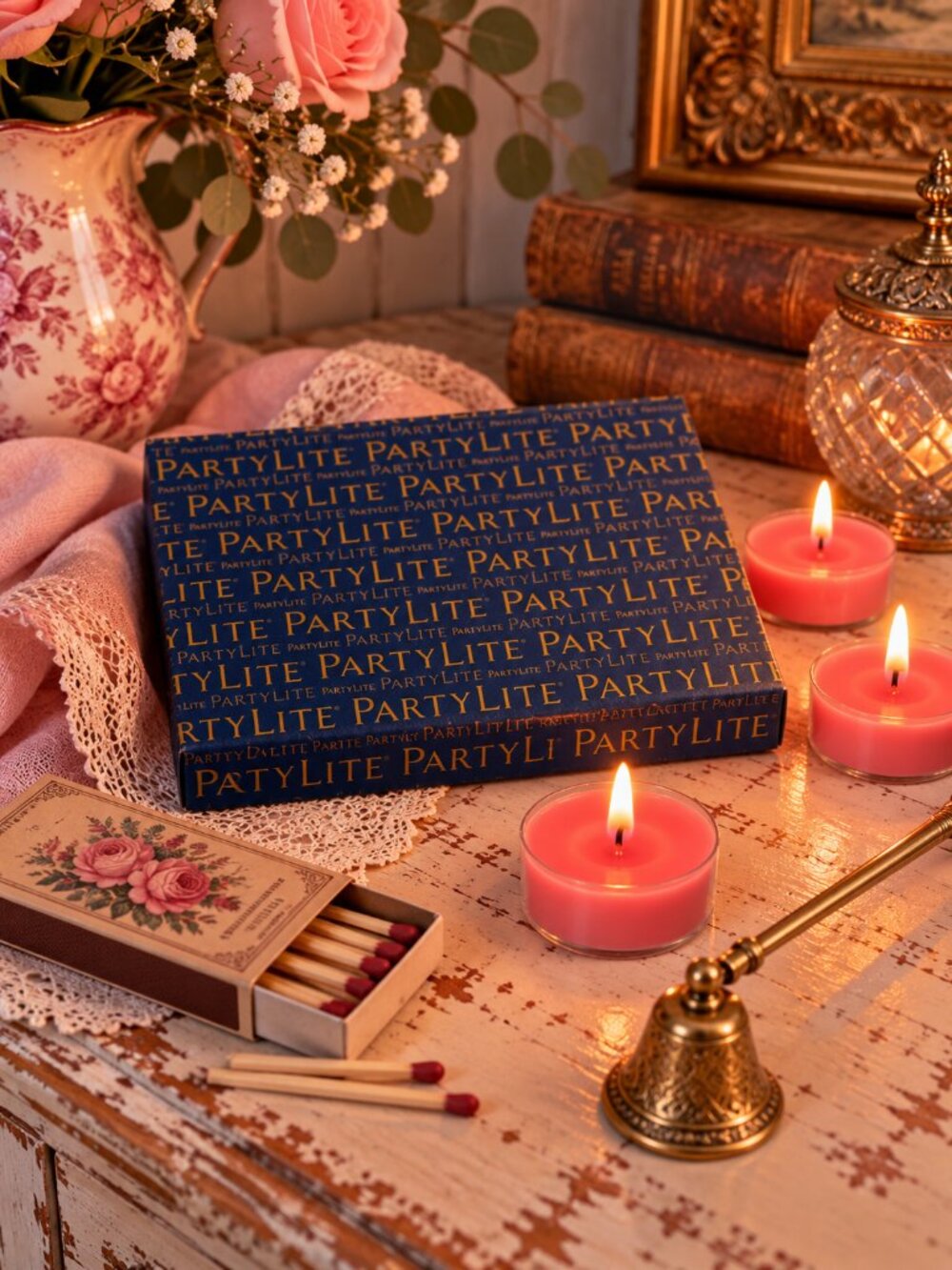 PartyLite Raspberry Rhubarb Universal Tealight Candles Box of 11